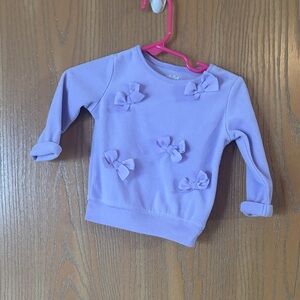 Child of Mine Lavender Sweatshirt with Bow Details